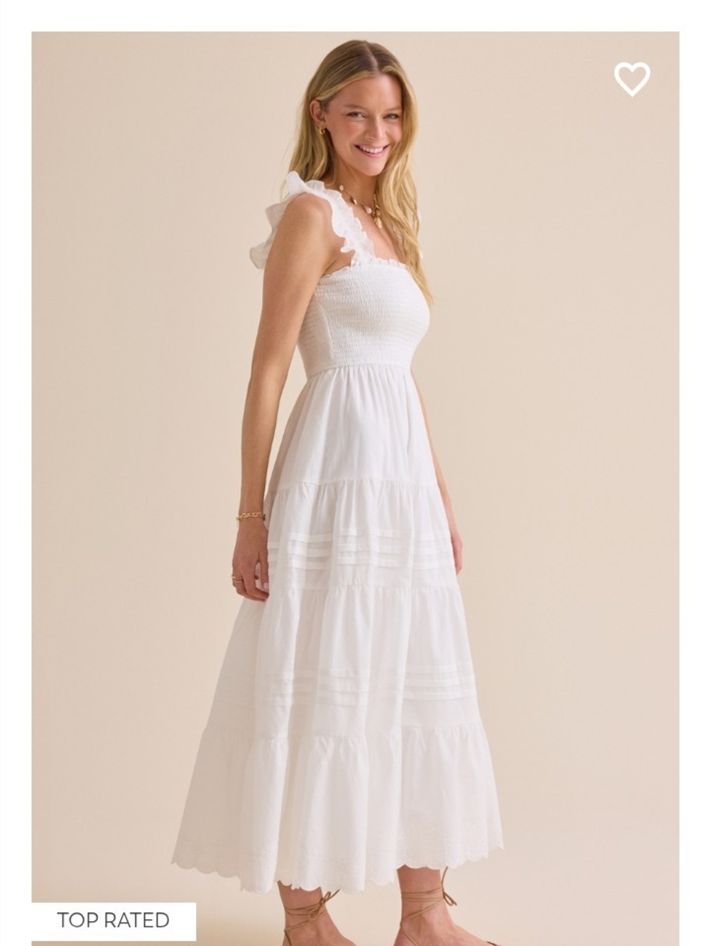 Altard State Dress Nwt Ruffle Strap Smocked Maxi Dress - Picture 2 of 9